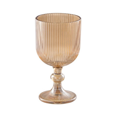 Coupe Marron Verre. Décoration 9x9x16,20cm