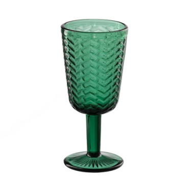 Coupe Vert Verre. Décoration 8x8x17cm