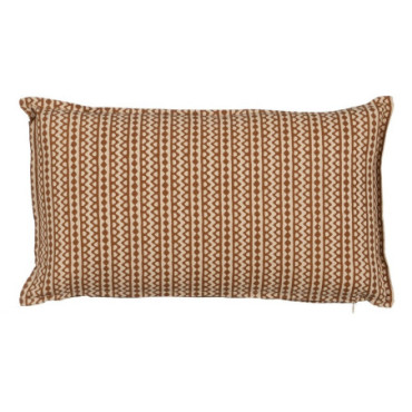 Coussin Beige - Brun 100% Coton Décoration 50x30cm