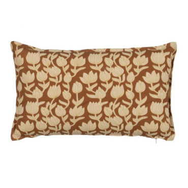 Coussin Beige - Brun 100% Coton Décoration 50x30cm