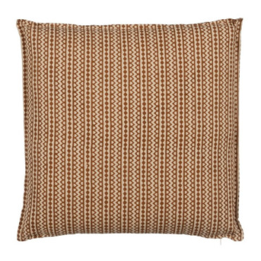 Coussin Beige - Brun 100% Coton Décoration 50x50cm