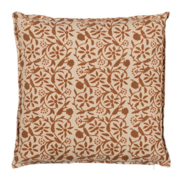 Coussin Beige - Brun 100% Coton Décoration 50x50cm