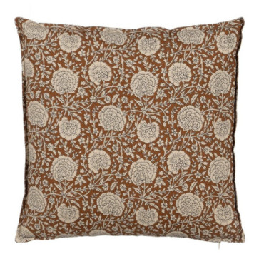 Coussin Beige - Brun 100% Coton Décoration 50x50cm