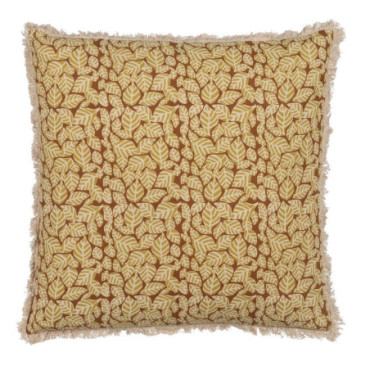 Coussin Beige - Brun 100% Coton Décoration 50x50cm