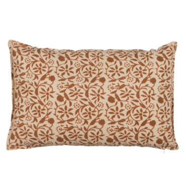 Coussin Beige - Brun 100% Coton Décoration 60x40cm