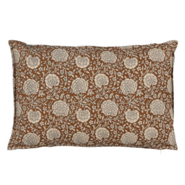 Coussin Beige - Brun 100% Coton Décoration 60x40cm