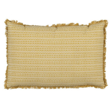 Coussin Beige - Moutarde 100% Coton 60x40cm