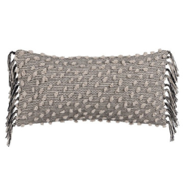 Coussin Beige - Noir Coton Décoration 30x60cm