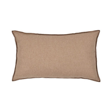 Coussin Beige Polyester - Coton Décoration 50x30cm