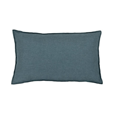 Coussin Bleu Polyester - Coton Décoration 50x30cm