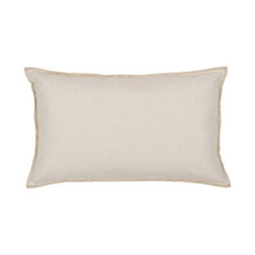 Coussin Crème Polyester - Coton Décoration 50x30cm