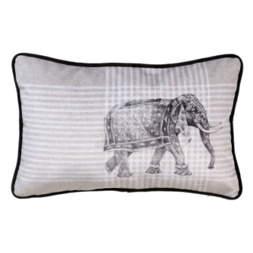 Coussin Éléphant Velours Décoration 45x30cm