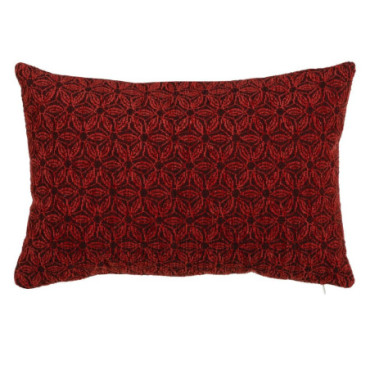 Coussin Grenat Polyester - Acrylique 45x30cm