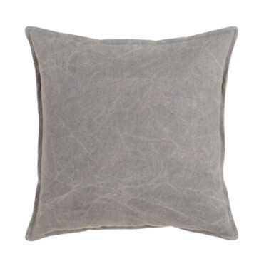 Coussin Gris 100% Coton Décoration 45x45cm