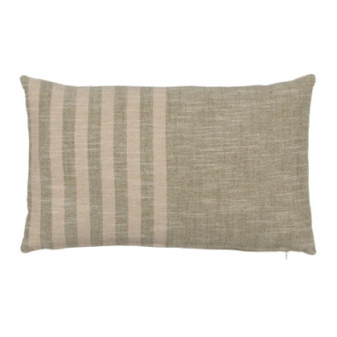 Coussin Gris Lin - Coton Décoration 50x30cm