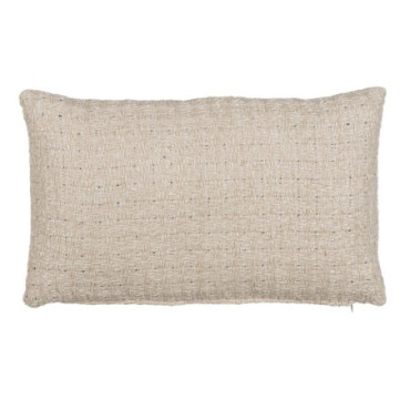 Coussin Gris Lin - Coton Décoration 50x30cm