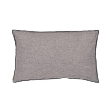 Coussin Gris Polyester - Coton Décoration 50x30cm