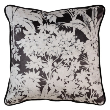 Coussin Imprimée Noir Velours 45x45cm