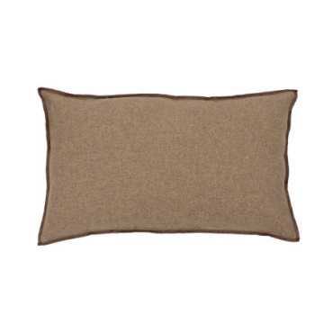 Coussin Marron Polyester - Coton 50x30cm