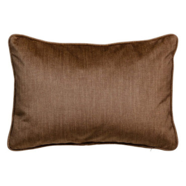 Coussin Marron Velours Décoration 45x30cm