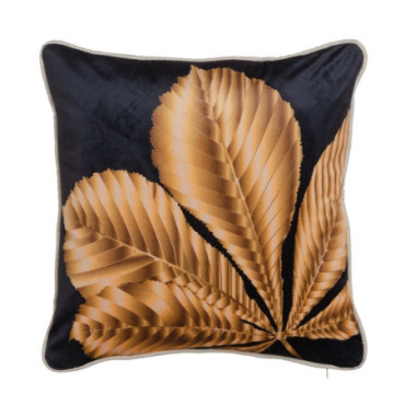 Coussin Or - Noir Polyester Décoration 45x45cm