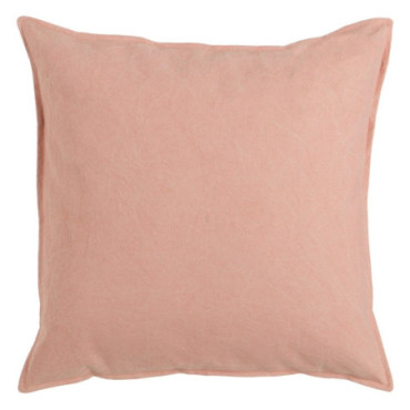 Coussin Rose 100% Coton Décoration 60x60cm