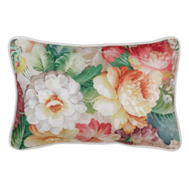 Coussin Roses Polyester Décoration 45x30cm