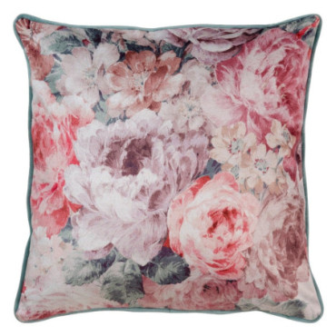 Coussin Roses Velours Décoration 45x45cm