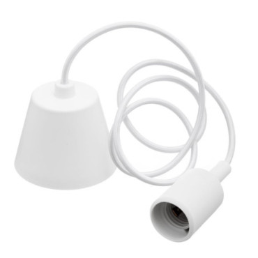 Douilles Pendentif Blanc Plastique 4,50x4,50x10cm