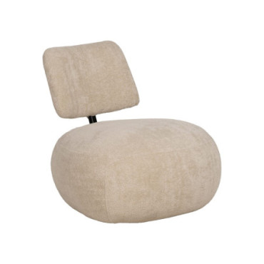 Fauteuil Beige Étoffe Salon 67x73x67cm