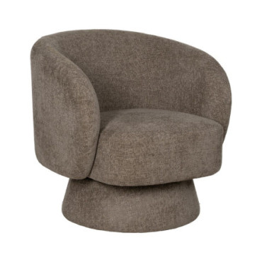 Fauteuil Beige Étoffe Salon 78x79x77cm