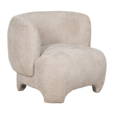 Fauteuil Beige Étoffe Salon 80x80x71cm