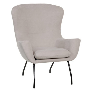 Fauteuil Beige Grisaceo Tissu - Métal 81x100x85cm