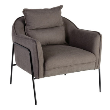 Fauteuil Gris Foncé Tissiu - Métal 76,50x70x74cm