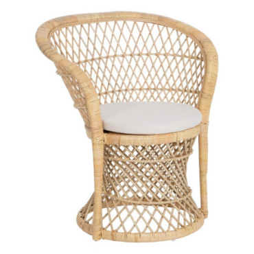 Fauteuil Naturel Rattan Salon 84x68x84cm