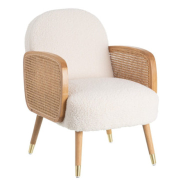 Fauteuil Raw Tissu - Bois 60x63x83cm