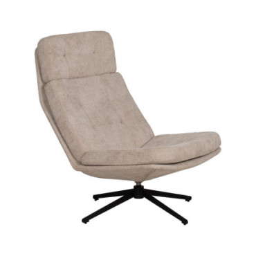 Fauteuil Renouvelable Beige Tissu - Métal 65x98x93cm