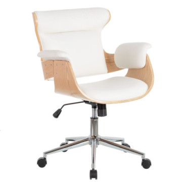 Fauteuil Roues Naturel - Blanc 68x62x85cm