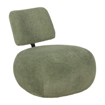 Fauteuil Vert Étoffe Salon 67x73x67cm