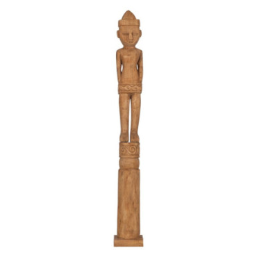 Figurine Africain Naturel Bois De Manguier 14x14x113cm