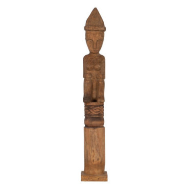 Figurine Africain Naturel Bois De Manguier 14x14x88,50cm