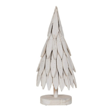 Figurine Arbre Blanc Bois Paulonia 26x18x70cm