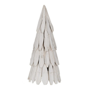 Figurine Arbre Blanc Bois Paulonia 28x28x62cm