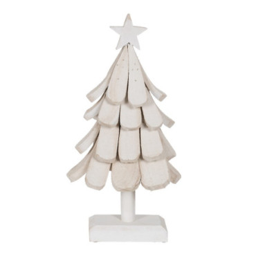 Figurine Arbre Blanc Bois Paulonia 31x25x60cm