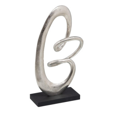 Figurine Argent - Noir Aluminum Décoration 24x10x42cm