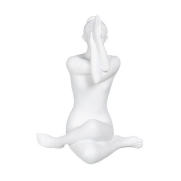 Figurine Blanc résine Décoration 18x13x24cm