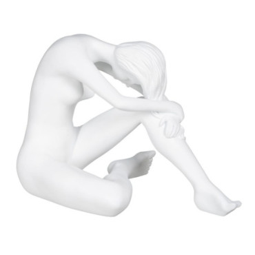 Figurine Blanc résine Décoration 28,50x17,50x18cm