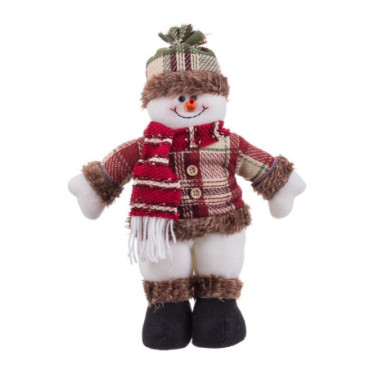 Figurine Bonhomme De Neige Étoffe 33cm