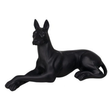 Figurine Chien Noir résine Décoration 37,50x13,50x22