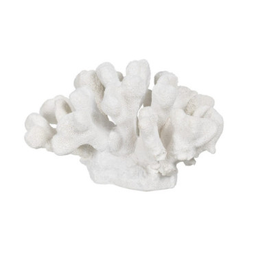 Figurine Corail Blanc Résine Décoration 19x14x11cm